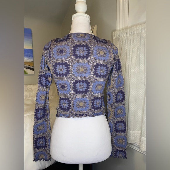 NWT | Free People Crochet Knit | “Free For All Cardi” | Blue Combo - Picture 5 of 11
